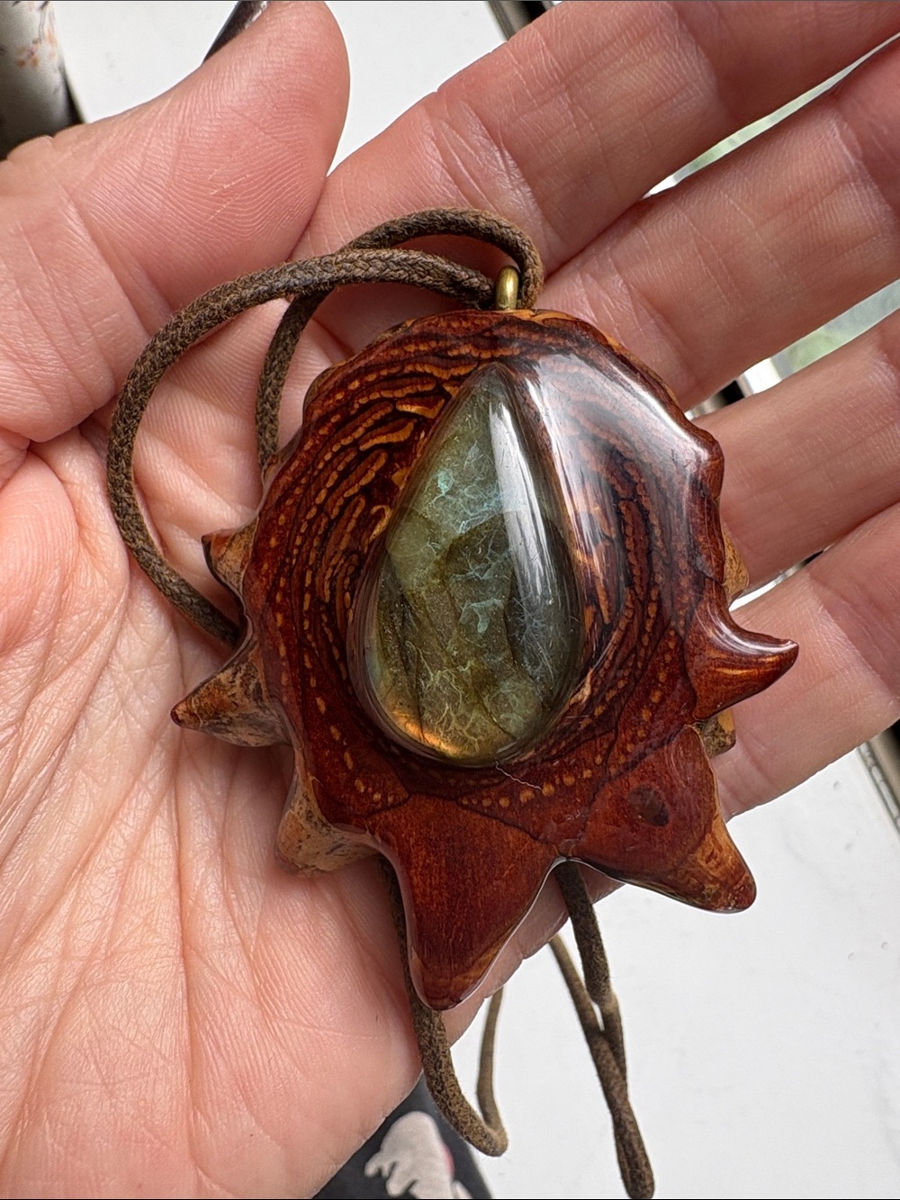 Handmade 3rd eye Pinecone Pendant